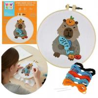 WOW BOX Kreatívna sada Vyšívanie - Kapibara obeduje