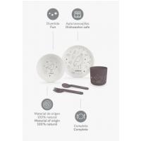 Miniland ECO-friendly Jedálenský set pre dieťa, 5-dielny, Vtáčik