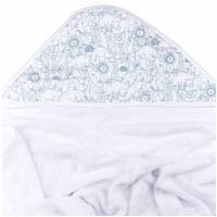 XKKO BMB Bambusová froté osuška s kapucňou, 90x90 - Safari W/Mountain Spring