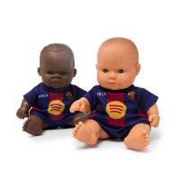Miniland - Barcelona & Real Miniland Realistická bábika FC Barcelona – Chlapček (Afričan), 21 cm