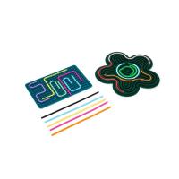 Miniland - zabawki edukacyjne Miniland Flexihetti Senzorická tabuľa  – Kvet a Obdĺžnik