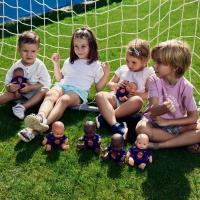 Miniland - Barcelona & Real Miniland Realistická bábika FC Barcelona – Chlapček (Afričan), 21 cm