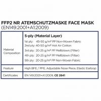 Carine FFP2 NR FM002 10ks Detská filtračná polomaska kategórie III, maskáčová