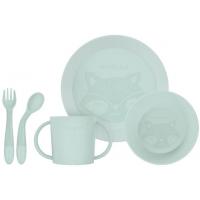 Miniland Dolce  5-dielny set na jedenie pre deti, okrúhly, mätový