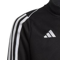 Adidas Tiro 23 TR JR Detská športová mikina so zipsom, čierna, veľ. 128