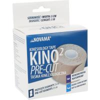 NOVAMA KINO2 PRE-CUT Predstrihaná kineziologická páska 5cmx5m/so segmentami 25cm, telová