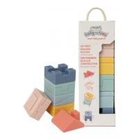 Baby to love BabyToLove Moje prvé stavebné kocky – mäkké senzorické a edukačné bloky pre bábätká, 10 ks