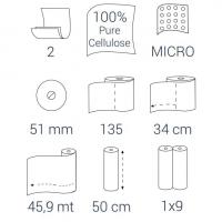 BULKYSOFT Bulkysoft Premium Podložka na vyšetrovacie lôžko celulózová, 50cm x 46m, 2-vrstvová