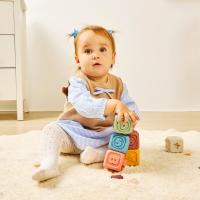 Miniland - zabawki edukacyjne Miniland Mäkké senzorické kocky pre bábätká (sada)