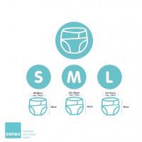 XKKO SENEO Vrchné plienkové nohavičky pre dospelých, Biele, Veľkosť S