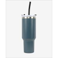 Runbott Latt Termohrnček s rúčkou a slamkou – 1100 ml, modrý