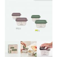 Miniland ECO-friendly Hermetické nádoby na uloženie jedla,  2x400 ml, Vtáčik