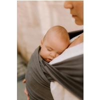 Boba Wrap Elastická šatka na nosenie novorodencov (do 15 kg), tmavošedá
