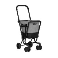 Playmarket EASY GO, nákupný košík na kolieskach, šedá/čierna