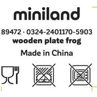 Miniland ECO-frienly Set na jedenie metódou BLW z dreva, Žabka