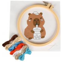 WOW BOX Kreatívna sada Vyšívanie - Kapibara s bublinkovým nápojom