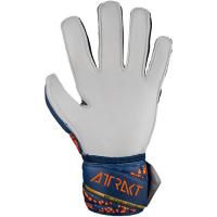 Reusch Attrakt Solid Junior Detské brankárske rukavice, bielo/modro/zlaté, veľ. 4,5