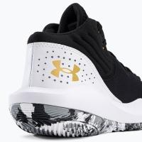 Under Armour Jet 21 Pánska basketbalová/volejbalová obuv, čierno/biela, veľ. 44