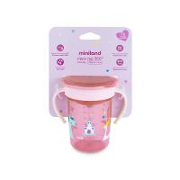 Miniland - Back to school Miniland Náučný pohárik so silikónovým náustkom Jednorožec - 260ml