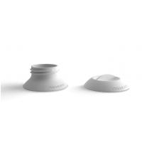 Nanobébé Fľaša na kŕmenie / skladovanie mlieka, 150ml + náhradný cumlík - 2ks, 0m+, šedá