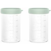 Miniland ECO-friendly Sklenené nádoby 2x250 ml s izotermickou taškou, Žabka