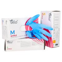 VELO NITRILE BLUE M Chirurgické nitrilové rukavice bez púdru, modré, 100 ks