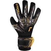 Reusch Attrakt Silver NC Finger Support Brankárske rukavice, čierno/zlaté, veľ. 10,5