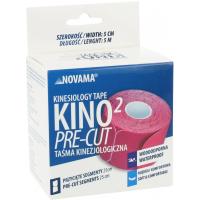 NOVAMA KINO2 PRE-CUT Predstrihaná kineziologická páska 5cmx5m/so segmentami 25cm, ružová