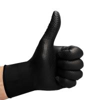 VELO STRONG GRIP Pevné nitrilové pracovné rukavice s pevným úchopom, veľ. XL, čierne, 50ks