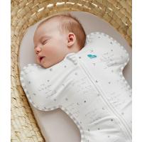 Love To Dream Swaddle UP - veľkosť S - biela, Nápisy STAGE1 - 0,2 TOG Original