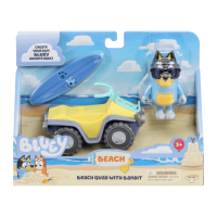 Bluey BLUEY Bandit with Beach Quad, Figúrka s príslušenstvom