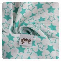 XKKO BMB Bambusová plienka Little Stars Turquoise, 70x70, MIX 3ks