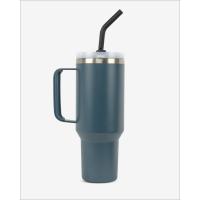 Runbott Latt Termohrnček s rúčkou a slamkou – 1100 ml, modrý