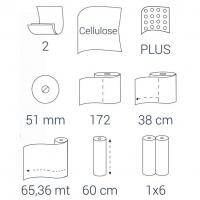 BULKYSOFT Bulkysoft Podložka na vyšetrovacie lôžko 60 cm x 65,36m, 2-vrstvová