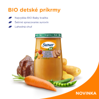 Sunar BIO príkrm ZELENINA, TEĽACIE MÄSO