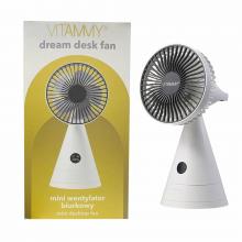 VITAMMY Dream desk fan,  USB mini stolný ventilátor, šedý