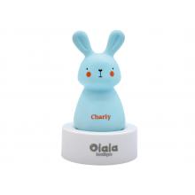 Olala Boutique LED Nočné svetlo, Zajko Charlie, modrý