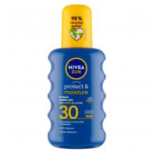 NIVEA Sun Protect &amp; Moisture hydratačný sprej na opaľovanie OF 30, 200 ml