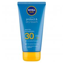 NIVEA Sun Protect &amp; Dry Touch Neviditeľný krémový gél na opaľovanie OF 30, 175 ml