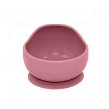 PETITE&MARS Miska silikónová s prísavkou TAKE&MATCH Dusty Rose 6m+