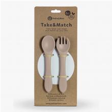 PETITE&MARS Príbor silikónový TAKE&MATCH Desert Sand 6m+