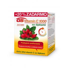 GS Vitamín C 1000+šípky tbl. 50+10 2016