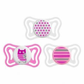 Chicco Physio Forma Light upokojujúce cumlíky, 2ks, ružová, 6-16m