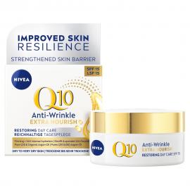 NIVEA Q10 Anti-Wrinkle Výživný denný krém proti vráskam OF 15, 50 ml