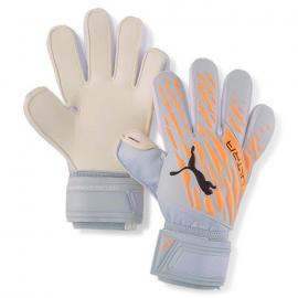 Puma Ultra Grip 1 Detské futbalové brankárske rukavice, šedá/oranžová, veľ. 6