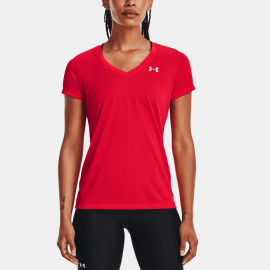Under Armour Tech SSV Dámske športové tričko s krátkym rukávom, červené, veľ. M