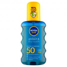 NIVEA Sun Protect &amp; Dry Touch neviditeľný sprej na opaľovanie OF 50, 200 ml