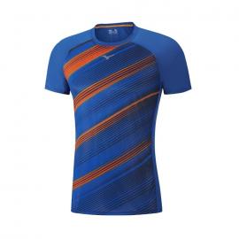 Mizuno Premium Aero Pánske športové tričko, modrá/oranžová, veľ. S
