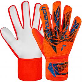 Reusch Attrakt Starter Solid Brankárske rukavice, modro/bielo/oranžové, veľ. 7,5