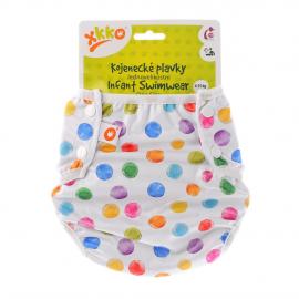 XKKO - Dojčenské plavky, jednoveľkostné, Watercolour Polka Dots